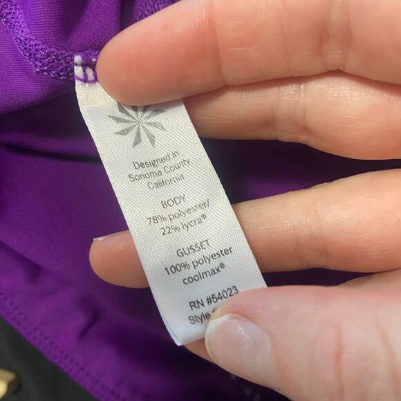 Athleta Purple Workout Shorts Size Medium - Picture 3 of 4